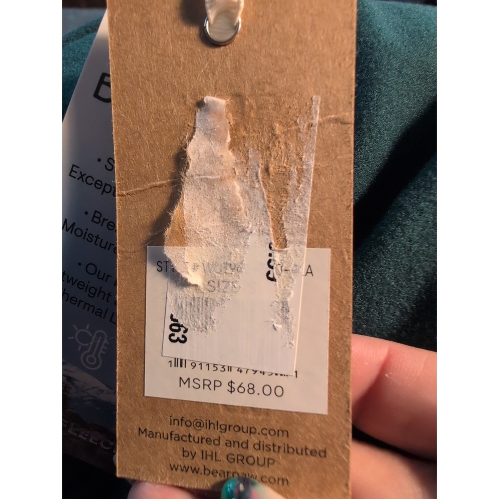 NWT Bearpaw Outdoor Womens SMALL Performance‎ Wick Thermal Cardigan Micro Fleece - Picture 3 of 10